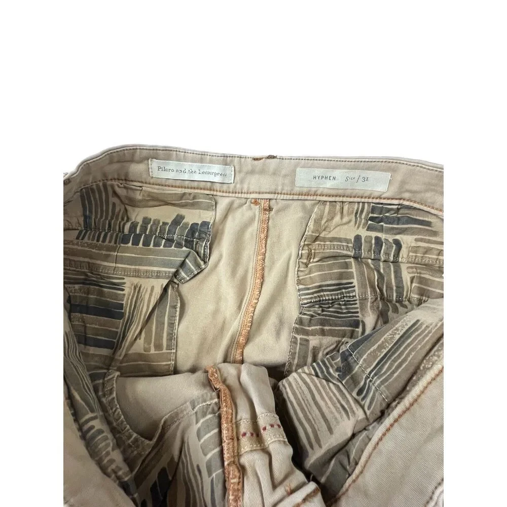 Anthropology Pilcro and the‎ Letterpress Hyphen Chino Pants Khakis Yellow 34x29